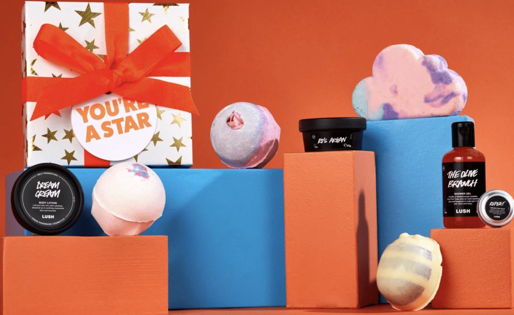 lush you're a star bath bomb gift set as christmas gift idea for women